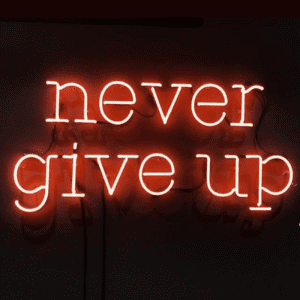 Never Give Up Cam Neon
