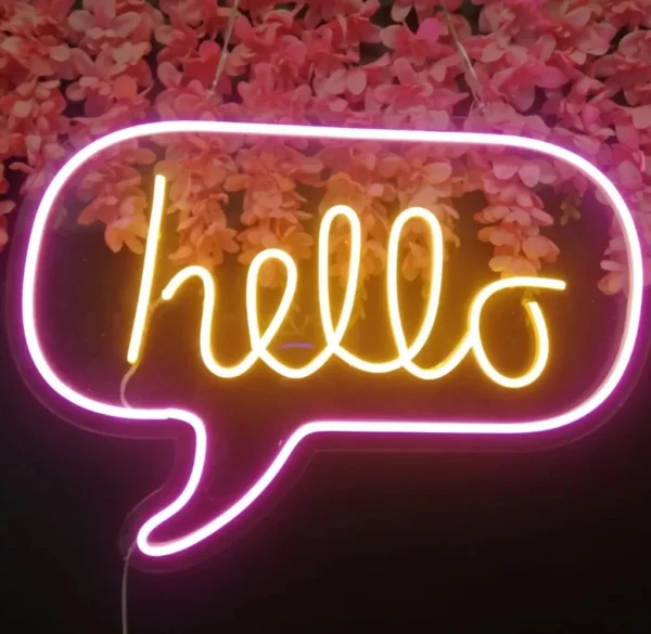 Hello Led Neon Tabela - Modern Dekoratif Aydınlatma