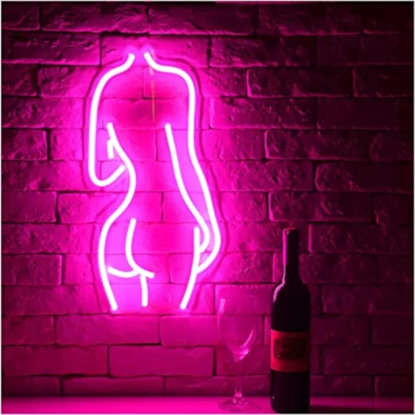 Kadın Vücut Hattı Led Neon - Minimalist Duvar Sanatı