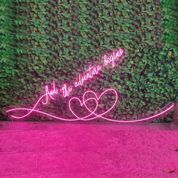 Led Neon Kalpli Yazı - Kişiye Özel Romantik Tasarım