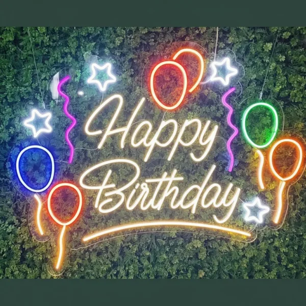 Happy Birthday Led Neon 2 - Özel Tasarım Doğum Günü Işığı
