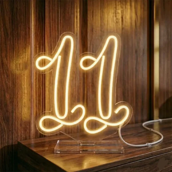 Sayı 11 Led Neon Tabela – Dekoratif Rakam Serisi