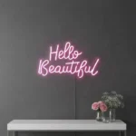 Hello Beautiful LED Neon Yazısı