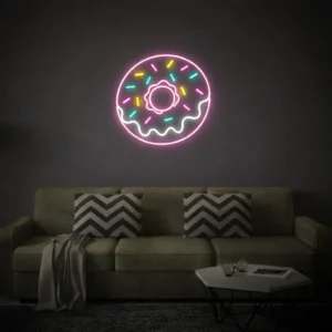 Led Neon Donut Duvar Tabelası